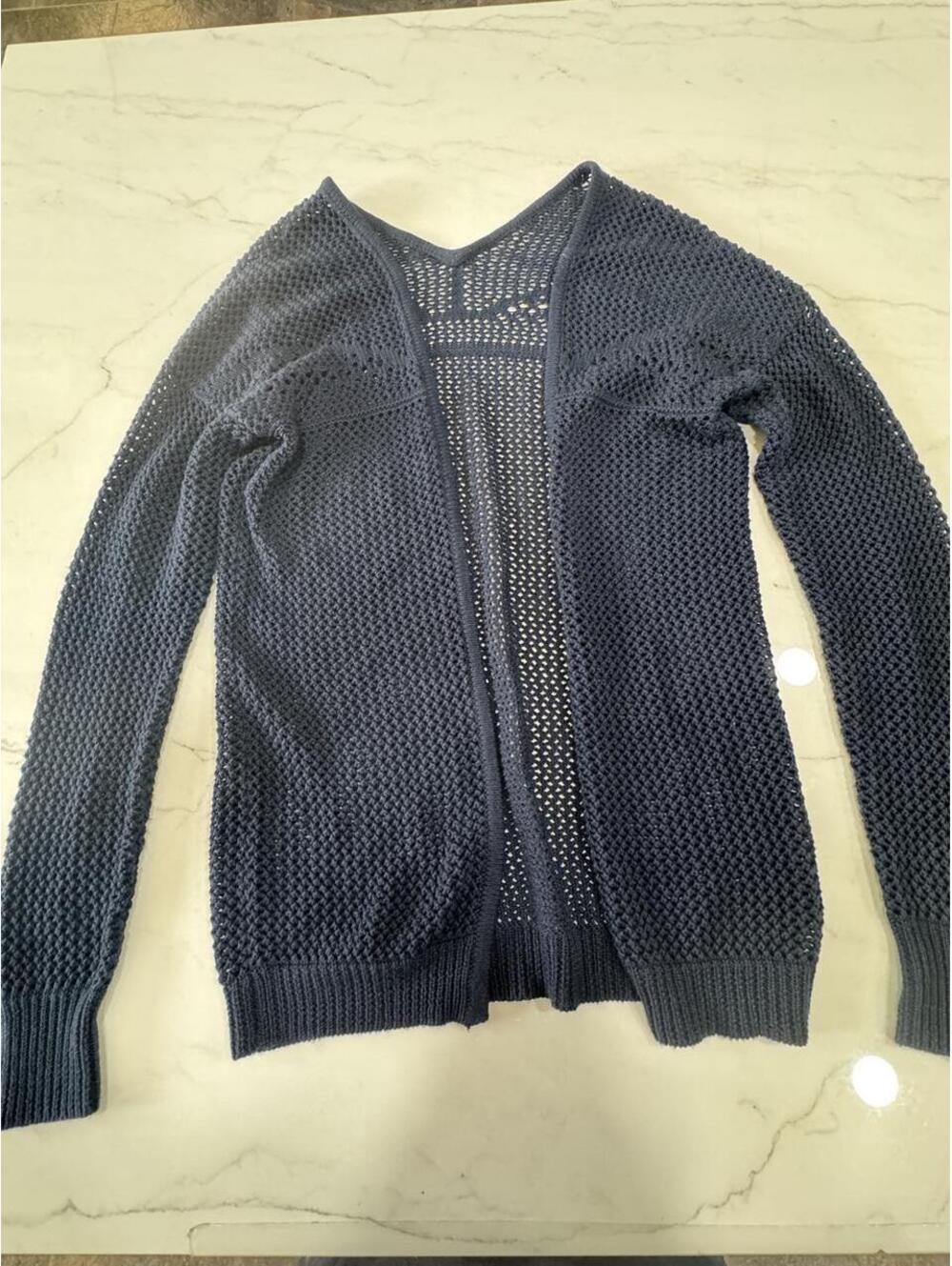 Women's Navy and Blue Cardigan